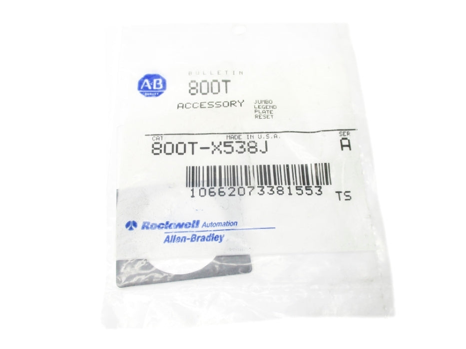 ALLEN BRADLEY 800T-X538J SER. A NSMP