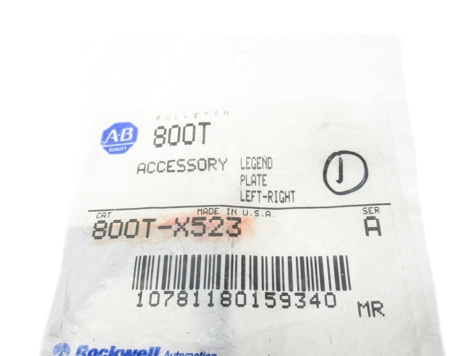 INDUSTRIAL SPARE PART 800T-X523 SER. A NSMP