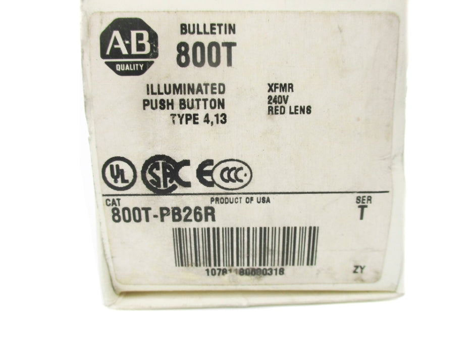 ALLEN BRADLEY 800T-PB26R SER. T (WH) NSMP