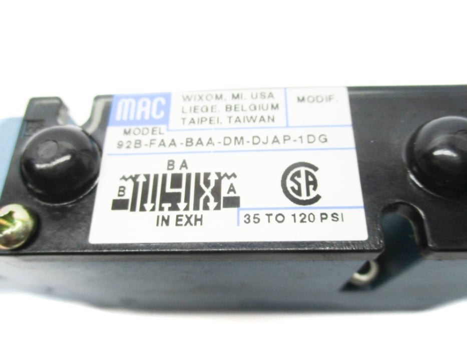 MAC 92B-FAA-BAA-DM-DJAP-1DG 35-120PSI 120/110V NSNP