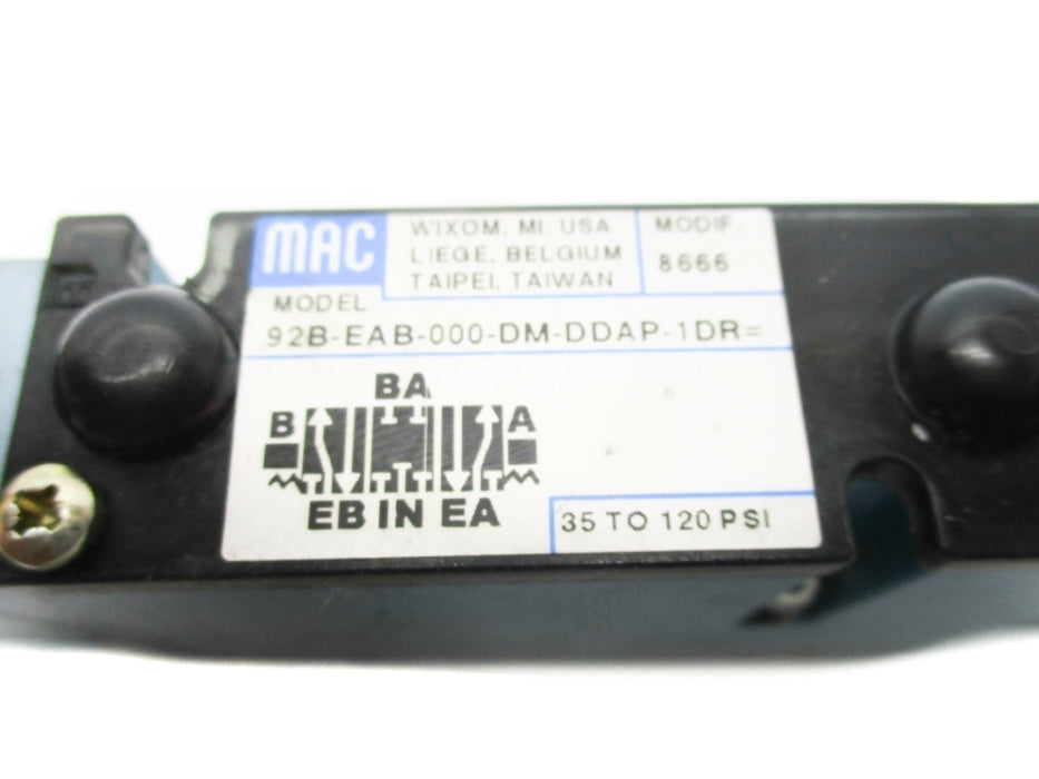 MAC 92B-EAB-000-DM-DDAP-1DR 24VDC 35-120PSI NSNP