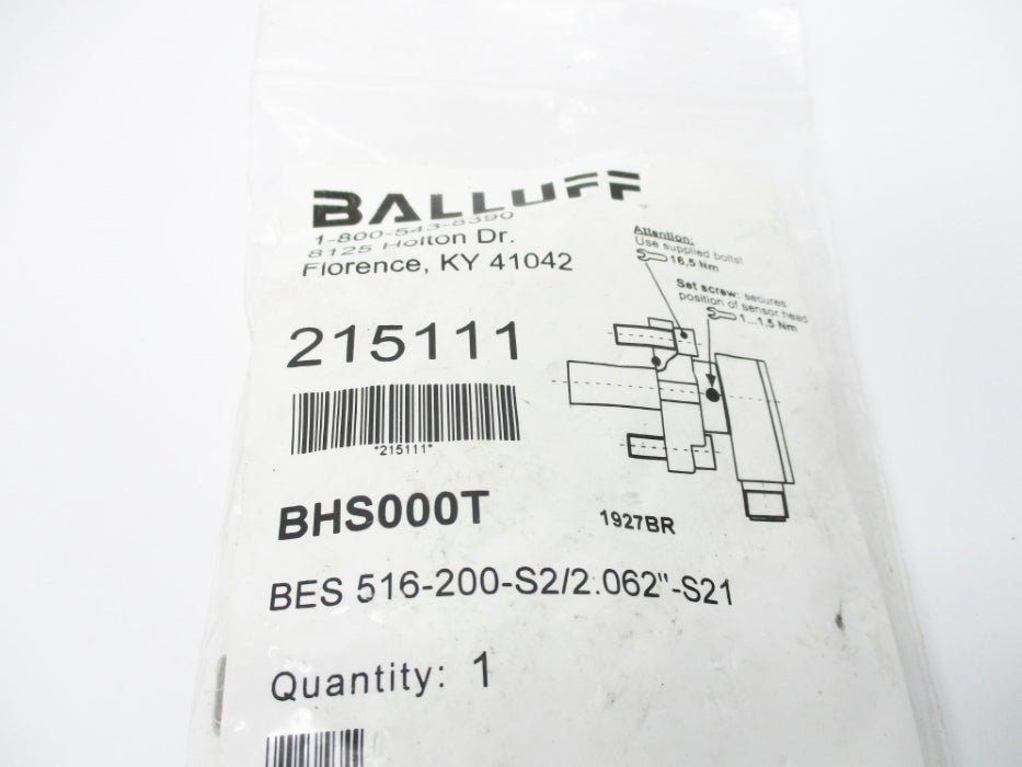 BALLUFF BES516-200-S2/2.062-S21 BHS000T 3000PSI NSMP