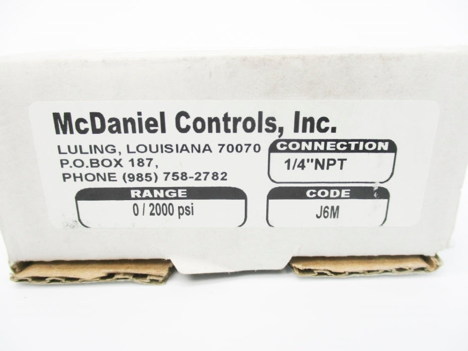 MCDANIEL CONTROLS J6M 0-2000PSI NSMP