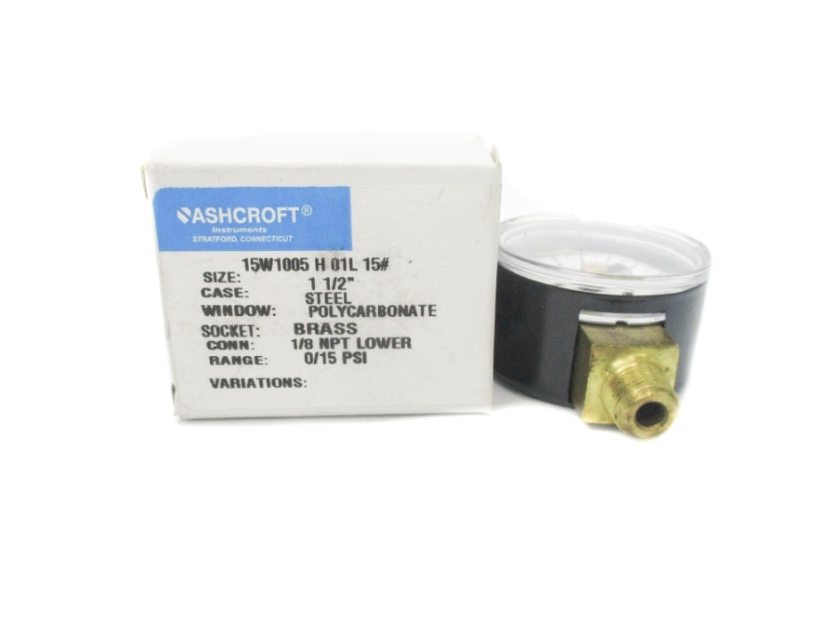 ASHCROFT 15W1005H01L15# 0-15PSI NSMP