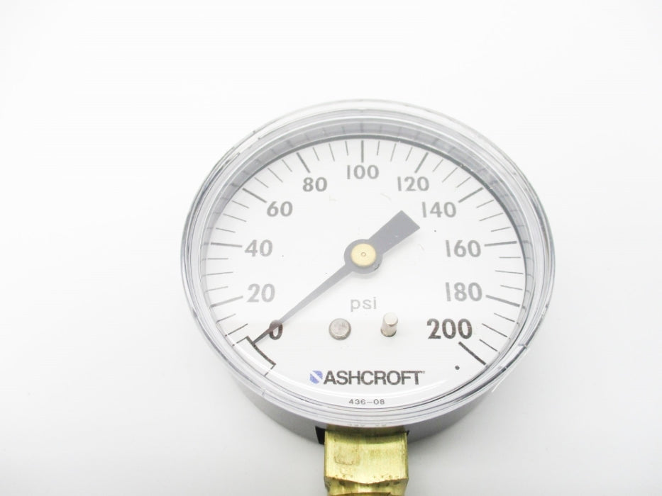 ASHCROFT 25W1005H02L200# 0-200PSI 2-1/2" NSMP