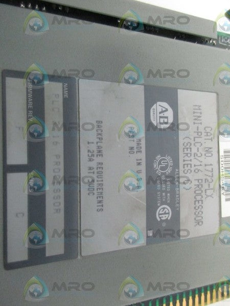 ALLEN BRADLEY 1772-LX SER.C MINI PROCESSOR F/W F (W/KEY) *USED*