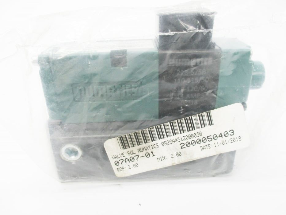 NUMATICS 082SA4312000030 110-120V 150PSI NSMP