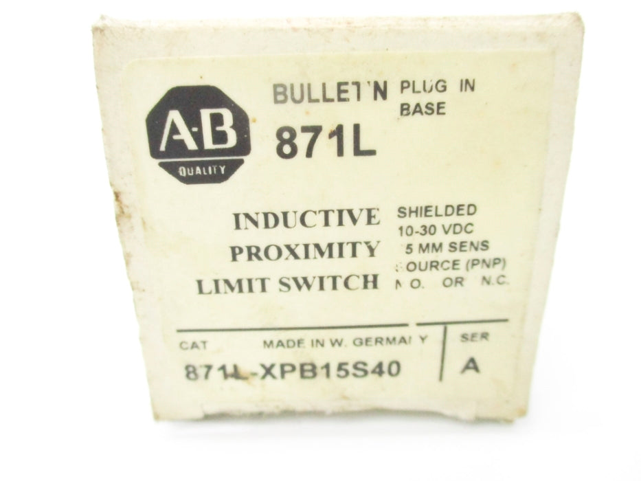 ALLEN BRADLEY 871L-XPB15S40 SER. A (WH) NSMP