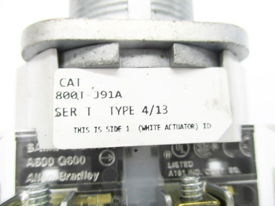 ALLEN BRADLEY 800T-J91A SER. T (AS PICTURED) NSNP