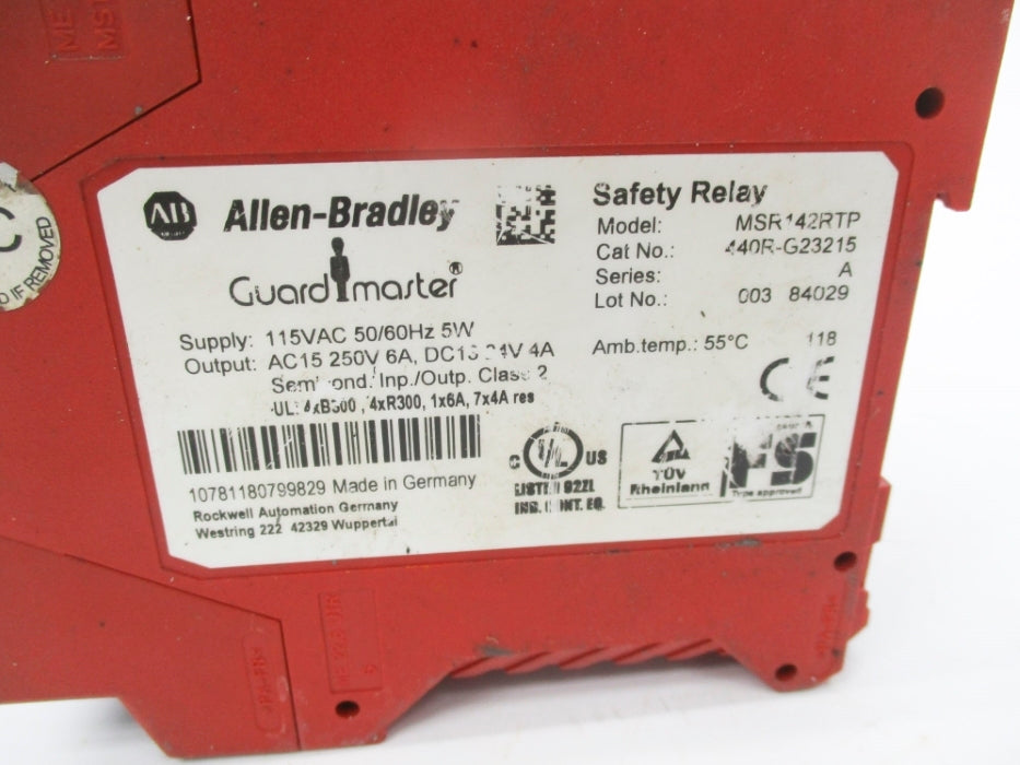 ALLEN BRADLEY 440R-G23215 SER. A 115VAC 4A UNMP