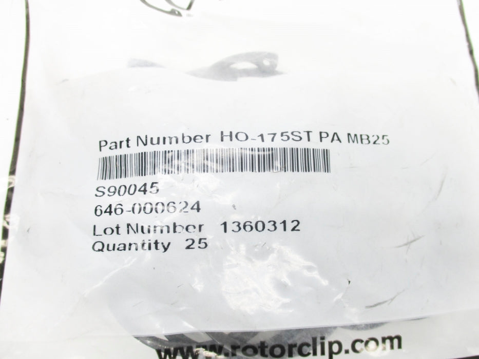 ROTOR CLIP HO-175STPAMB25 (PKG OF 25) NSMP