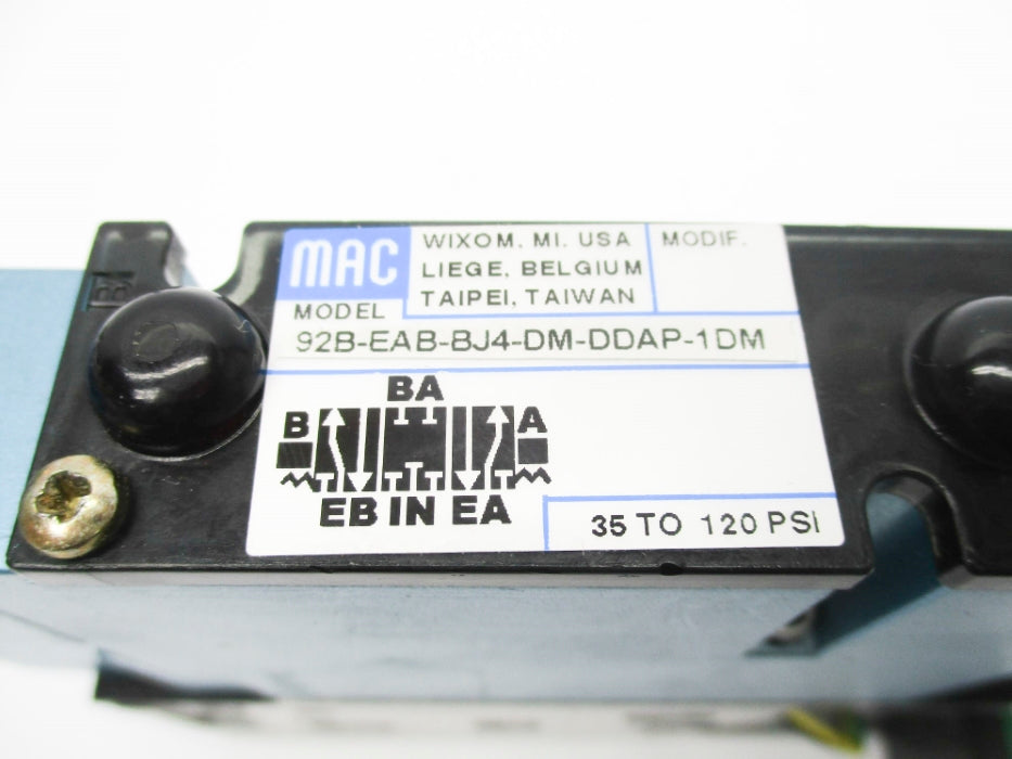 MAC 92B-EAB-BJ4-DM-DDAP-1DM 24VDC 35-120PSI NSNP