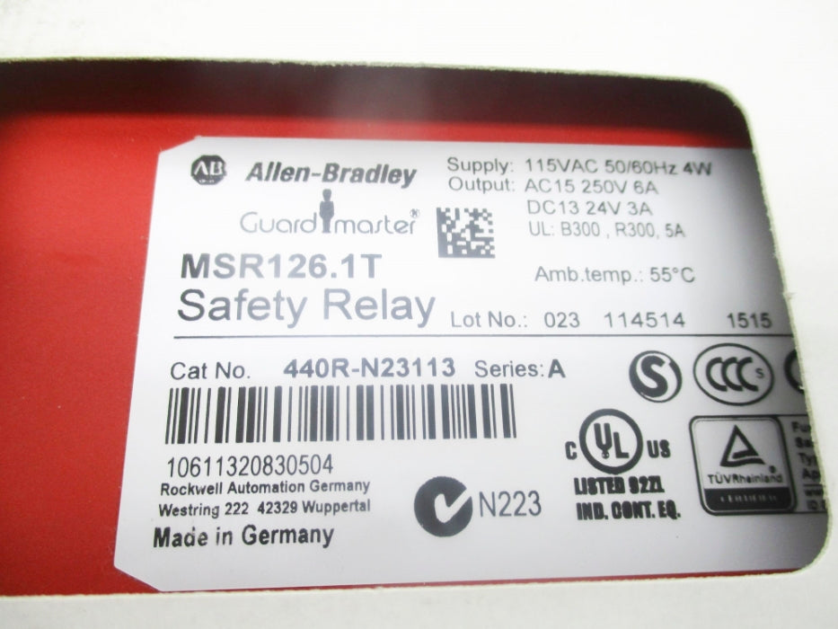 ALLEN BRADLEY 440R-N23113 SER. A 115VAC 6A (WH) NSMP