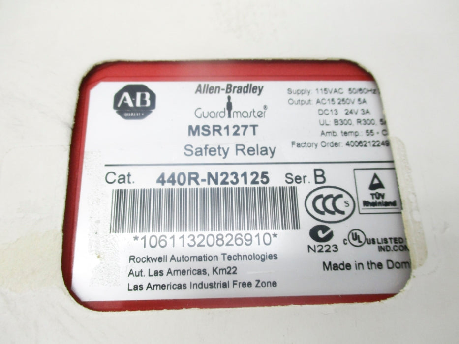 ALLEN BRADLEY 440R-N23125 SER. B 115VAC 5A (WH) NSMP