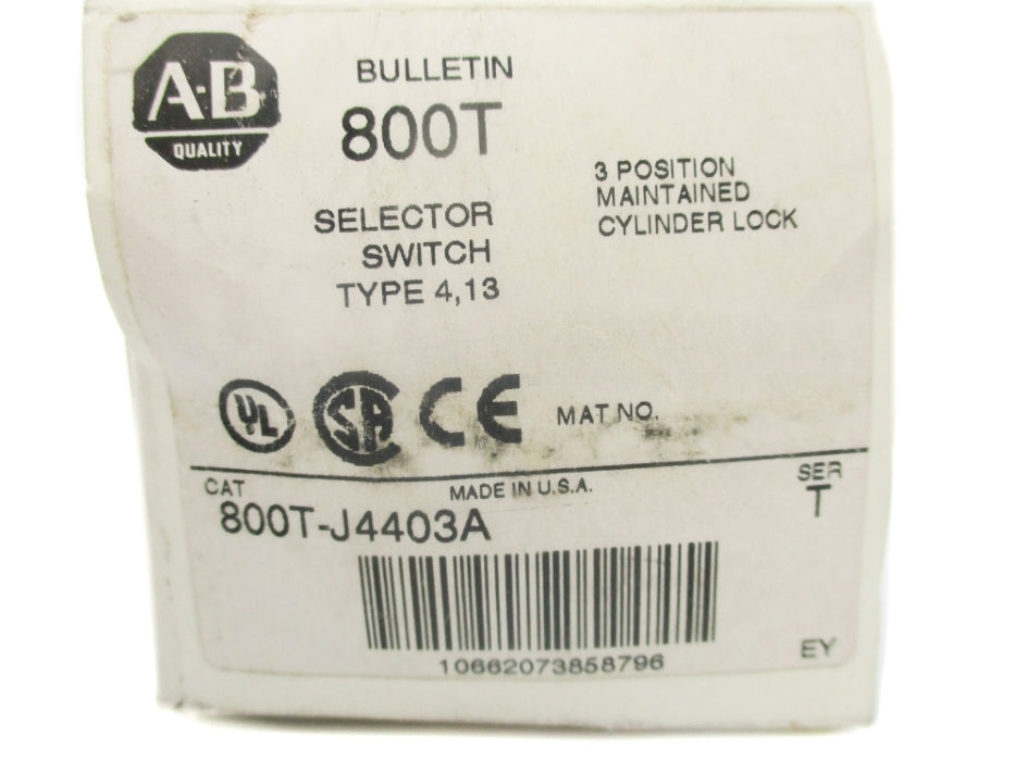 INDUSTRIAL SPARE PART 800T-J4403A  SER. T (NO KEY) (WH) NSMP