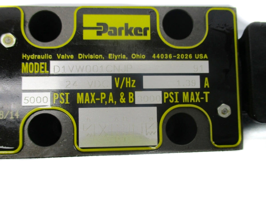 PARKER D1VW001CNJP 24VDC 5000PSI UNMP