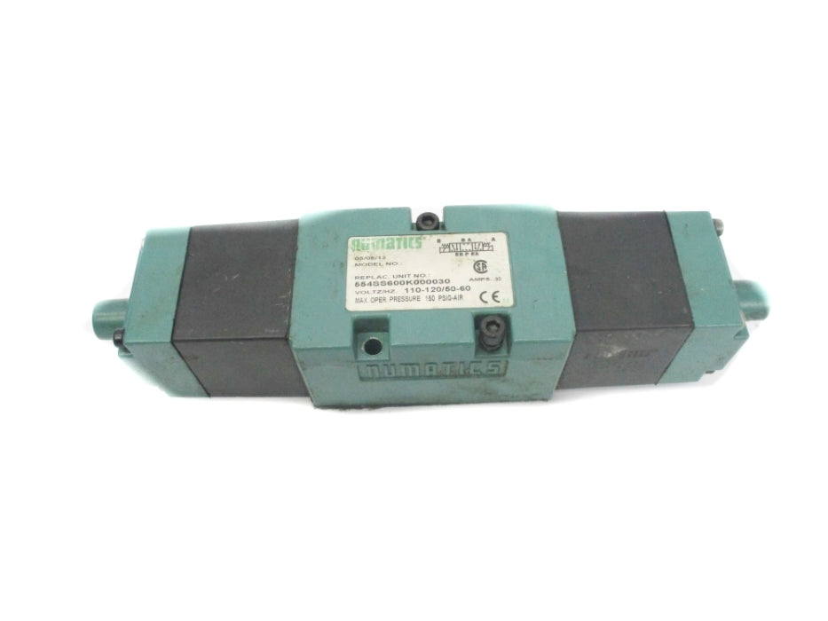 NUMATICS 554SS600K000030 110-120V .30A 150PSI UNMP