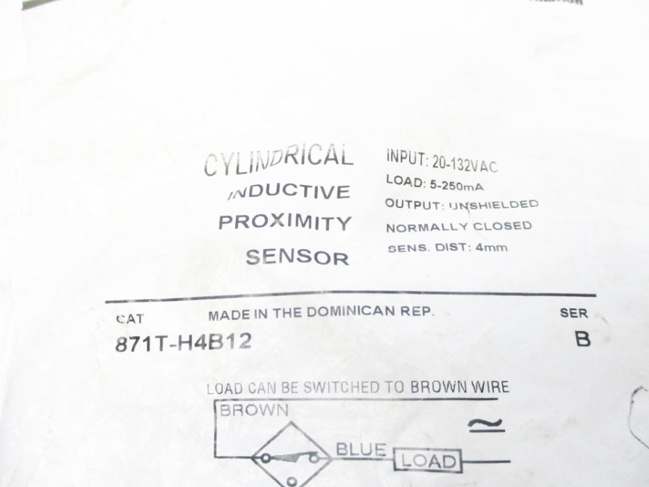 ALLEN BRADLEY 871T-H4B12 SER. B NSMP