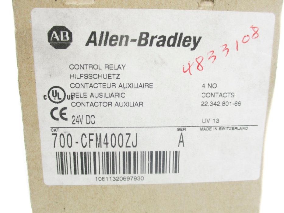 INDUSTRIAL SPARE PART 700-CFM400ZJ SER. A 24V 20A (BR/WH) NSMP