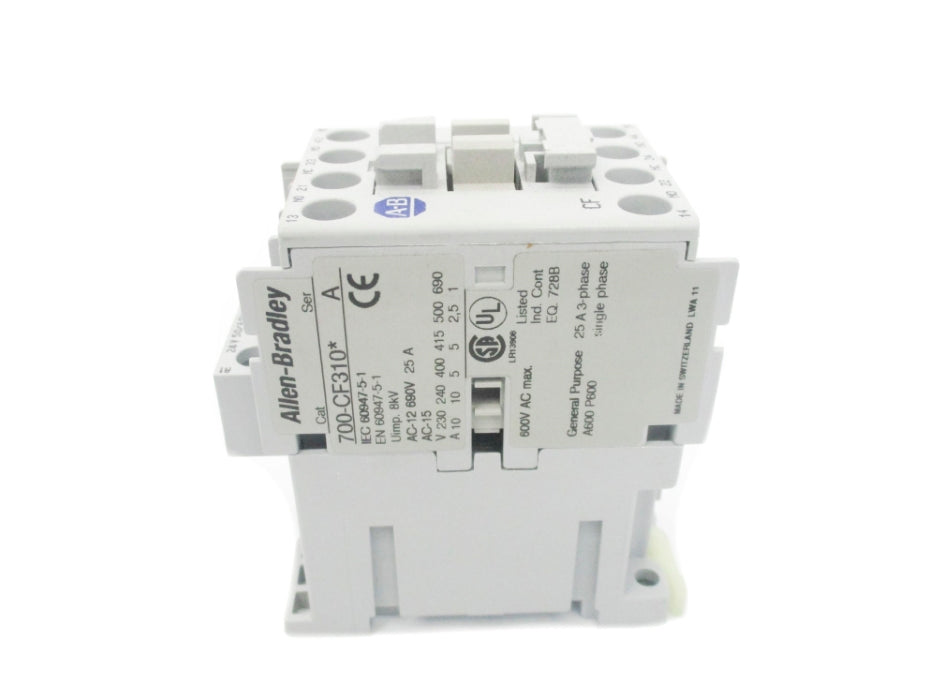 ALLEN BRADLEY 700-CF310KJ SER. A 24V 25A (BR/WH) NSMP