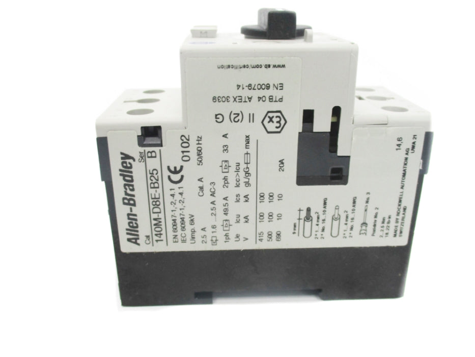 ALLEN BRADLEY 140M-D8E-B25 SER. B 1.6-2.5A 690V NSMP