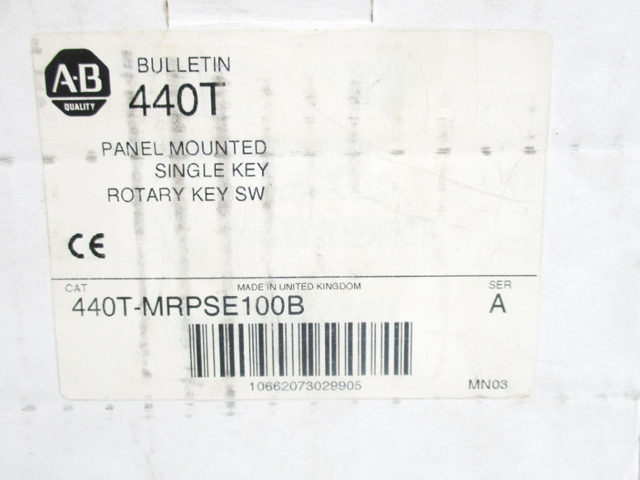 ALLEN BRADLEY 440T-MRPSE100B SER. A (WH) NSMP