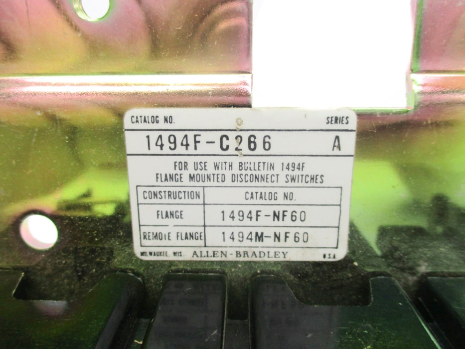 ALLEN BRADLEY 1494F-C266 SER. A UNMP