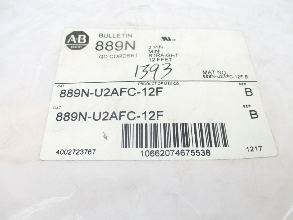INDUSTRIAL SPARE PART 889N-U2AFC-12F SER. B NSMP
