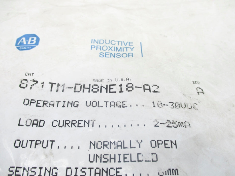 ALLEN BRADLEY 871TM-DH8NE18-A2 SER. A NSMP