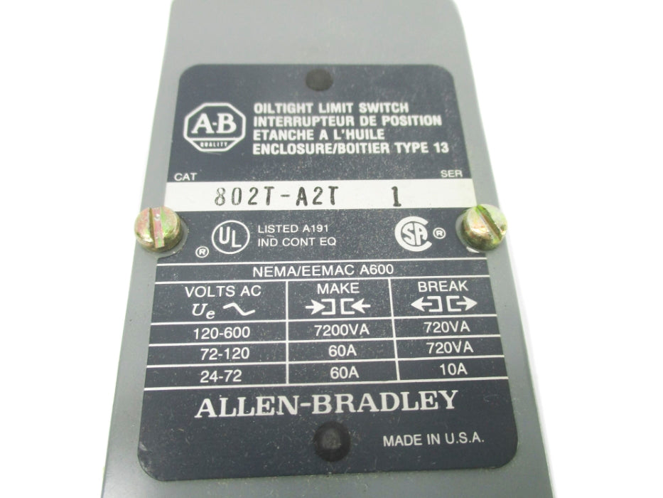 INDUSTRIAL SPARE PART 802T-A2T SER. 1 NSNP
