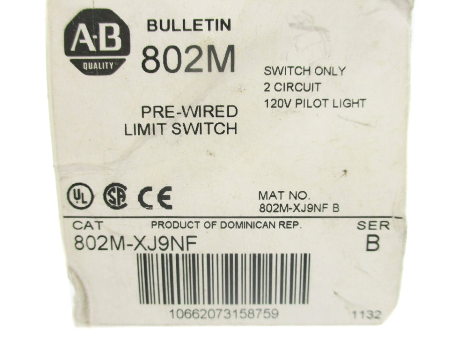 INDUSTRIAL SPARE PART 802M-XJ9NF SER. B (WH) NSMP