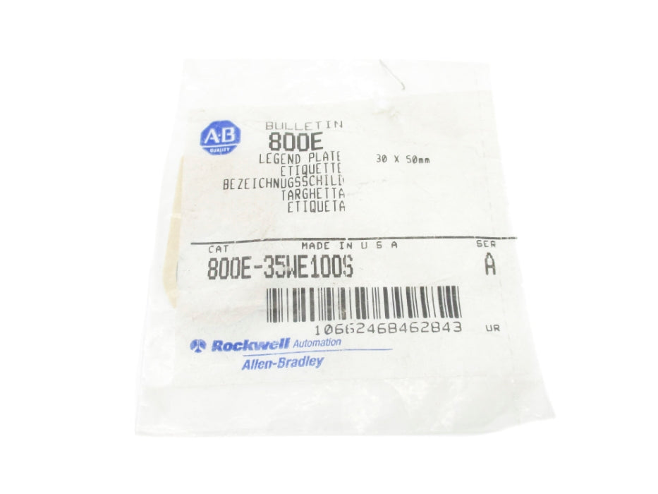 ALLEN BRADLEY 800E-35WE100S SER. A NSMP