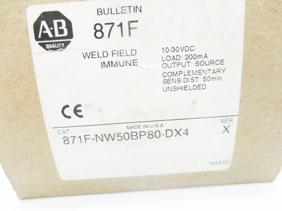 INDUSTRIAL SPARE PART 871F-NW50BP80-DX4 SER. X (BR/WH) NSMP