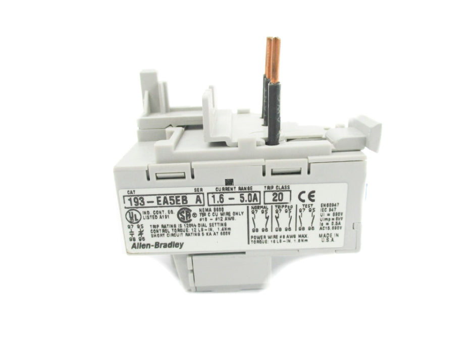 INDUSTRIAL SPARE PART 193-EA5EB  SER. A 690V 1.6-5.0A (BR/WH) NSMP