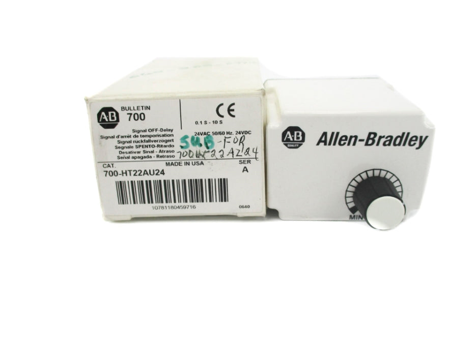 ALLEN BRADLEY 700-HT22AU24 SER. A 24VAC/DC 10A  0.1S-10S (WH) NSMP