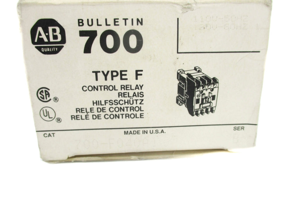 INDUSTRIAL SPARE PART 700-F040A1 SER. B 110/120V 10A (BK/YL) NSMP