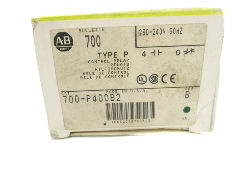 INDUSTRIAL SPARE PART 700-P400B2 SER. B 230/240V 10A (BK/YL) NSMP