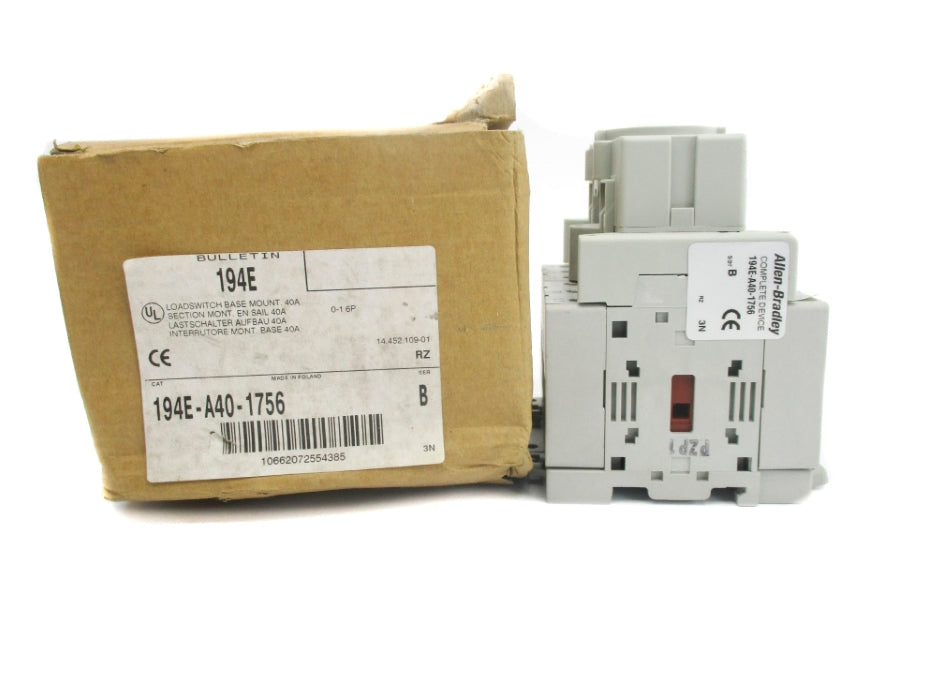 ALLEN BRADLEY 194E-A40-1756 SER. B (BR/WH) NSMP