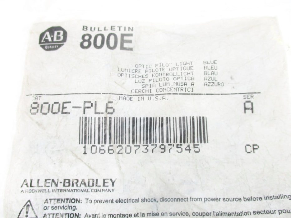 INDUSTRIAL SPARE PART 800E-PL6 SER. A NSMP