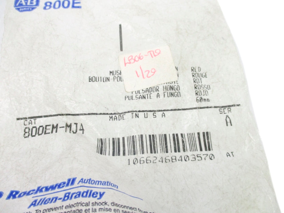 ALLEN BRADLEY 800EM-MJ4 SER. A NSMP