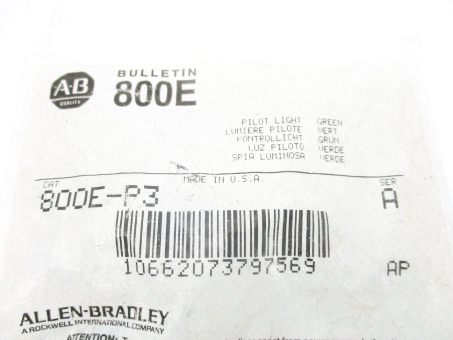 ALLEN BRADLEY 800E-P3 SER. A NSMP