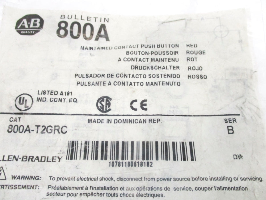 INDUSTRIAL SPARE PART 800A-T2GRC SER. B NSMP