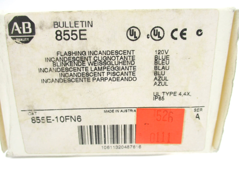 ALLEN BRADLEY 855E-10FN6 SER. A (WH) NSMP