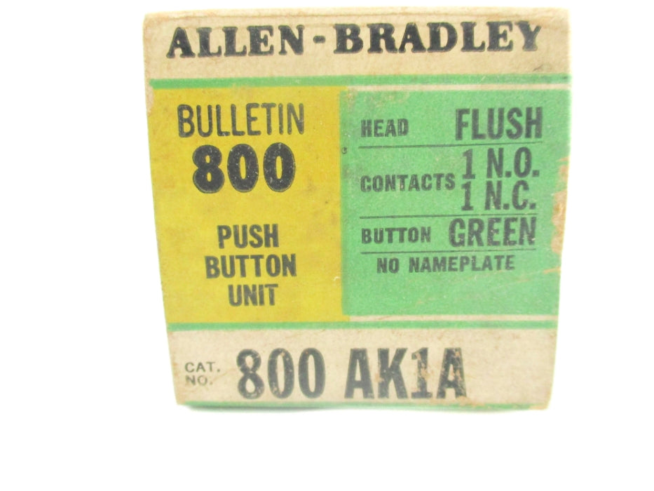 ALLEN BRADLEY 800-AK1A (GR/YL) NSMP