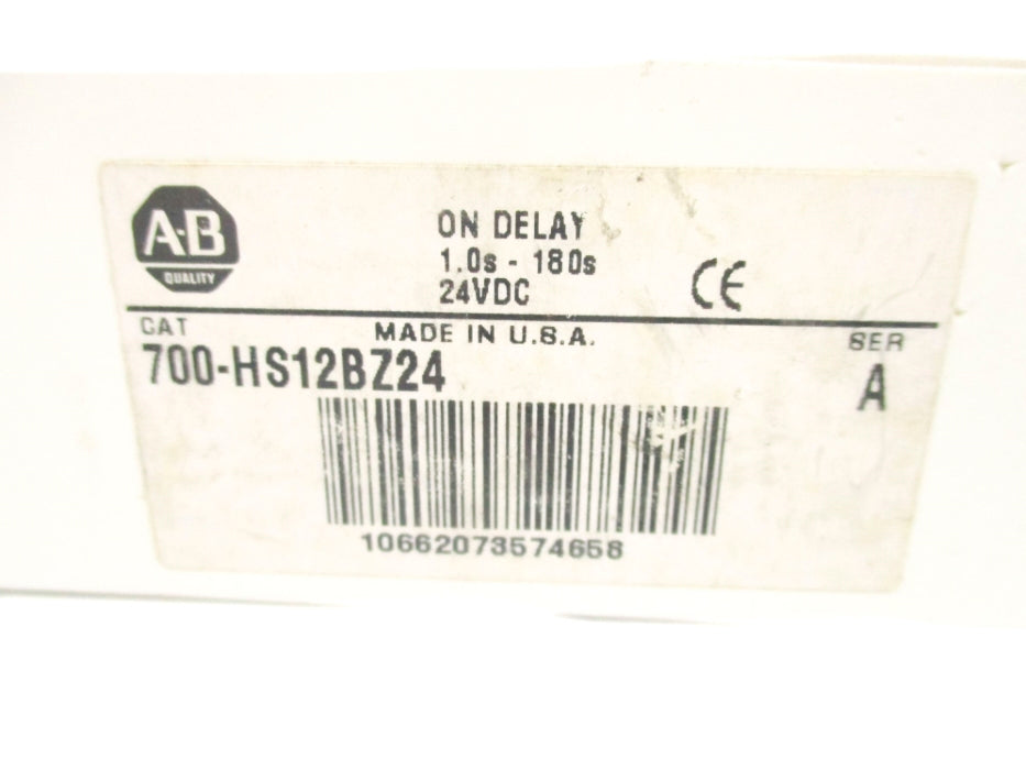 INDUSTRIAL SPARE PART 700-HS12BZ24 SER. A 24VDC 1.0S-180S (WH) NSMP