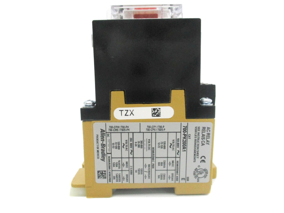 ALLEN BRADLEY 700-PK200A1 SER. E 110/120V 10A (WH) NSMP