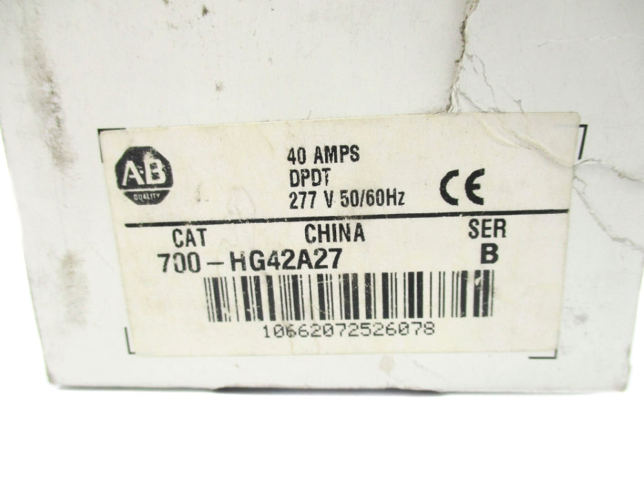 INDUSTRIAL SPARE PART 700-HG42A27 SER. B 277V 40A (WH) NSMP