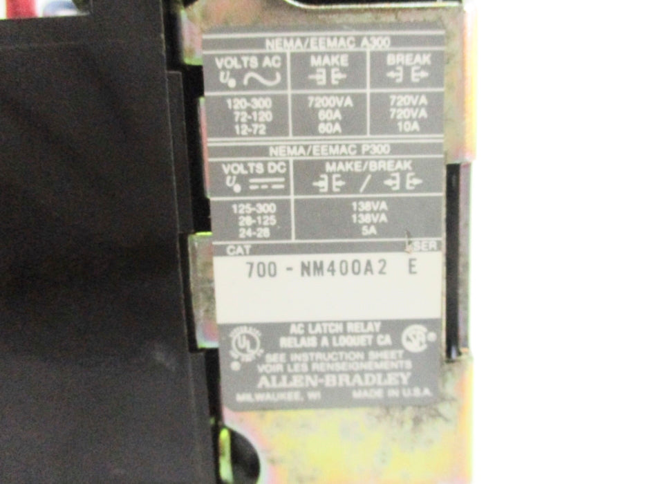 INDUSTRIAL SPARE PART 700-NM400A2 SER. E 220/240V 10A (AS PICTURED) UNMP