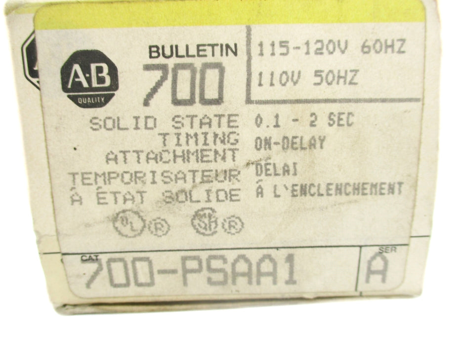 INDUSTRIAL SPARE PART 700-PSAA1 SER. A 110/120V 30A 0.1-2S (BK/YL) NSMP