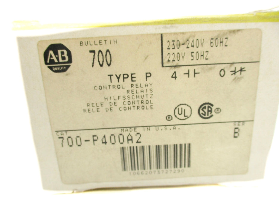 INDUSTRIAL SPARE PART 700-P400A2 SER. B 220/240V 10A  (BK/YL) NSMP
